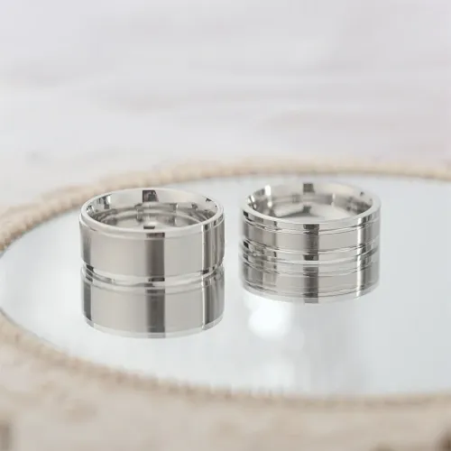 RTM958 Non-Fading Stainless Steel Plain Ring Perfect for Men & Women Couples