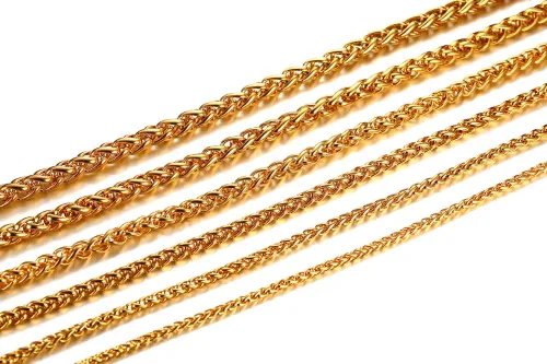 NTM323 Men's Thick Keel Chain Necklace Stainless Steel Flower Basket Hip Hop Jewelry