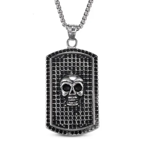 NTM767 Men's Skull Pendant in Titanium Steel Robust Stainless Steel Jewelry