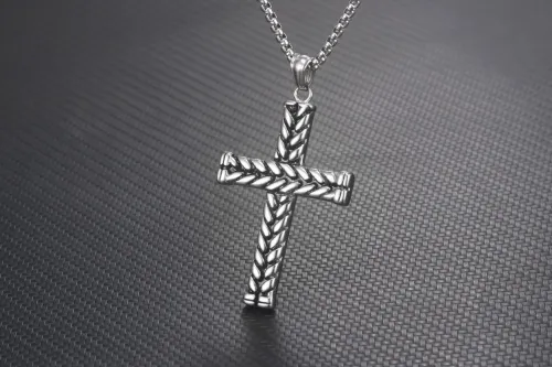 NTM770 Men's Titanium Steel Cross Pendant Durable Stainless Steel Jewelry
