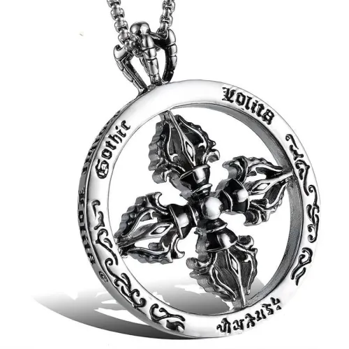 NTM755 Men's Bullet Pendant Punk Stainless Steel Necklace Personality Jewelry