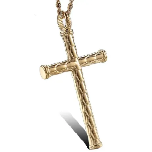 NTM760 Men's Punk Stainless Steel Cross Pendant Necklace Jindian Fashion Jewelry