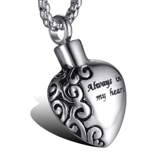 NTM849 Love-Inspired Pet Urn Pendant Perfume Bottle Stainless Steel Jewelry