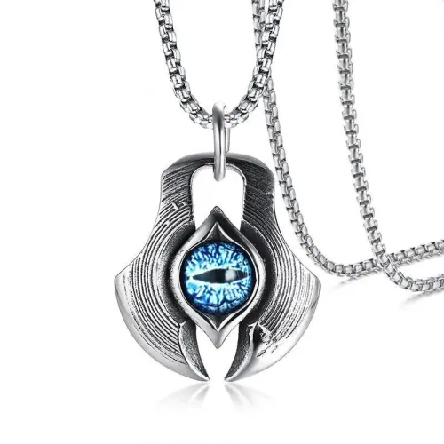 NTM596 Titanium Steel Evil Eye Pendant Men's Protective Jewelry Mix