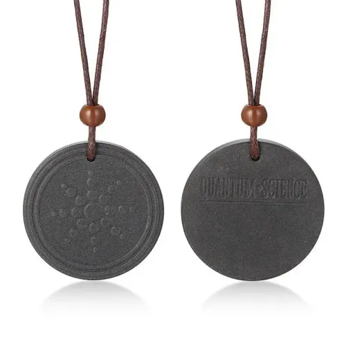 NTM566 Sunflower Volcanic Stone Pendant Negative Ion Necklace for Men Women