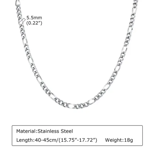 NTM457 Men's Hip Hop Titanium Stainless Steel Necklace Trendy Hipster Jewelry