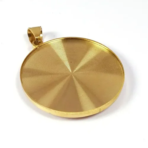 NTM645 Diamond Buddha Hand Pendant Trendy Titanium Round Steel Key Necklace