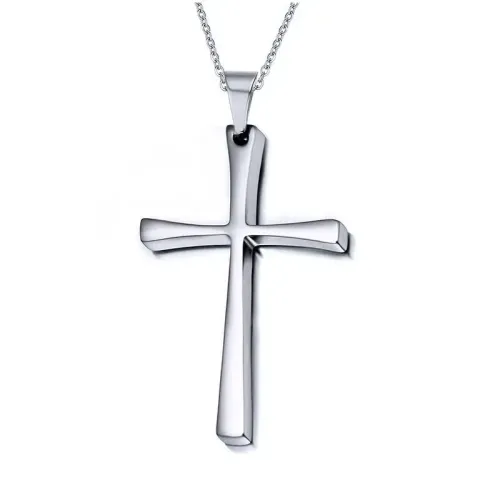 NTM440 Women's Titanium Cross Necklace Pendant Elegant Religious Jewelry