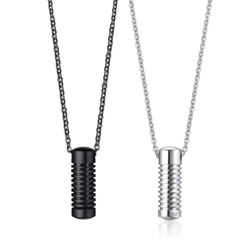 NTM542 Threaded Pet Urn Pendant Openable Stainless Steel Memorial Jewelry