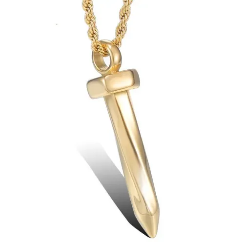 NTM803 Unisex Trendy Nail Pendant Necklace Fashionable Stainless Steel Jewelry