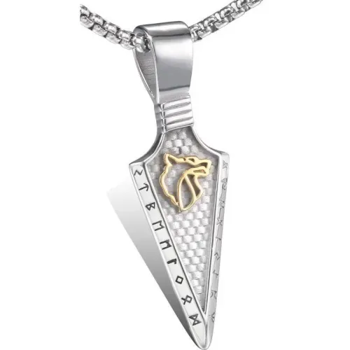 NTM783 Men's Titanium Steel Arrow Pendant Langtou Stainless Jewelry Accessory