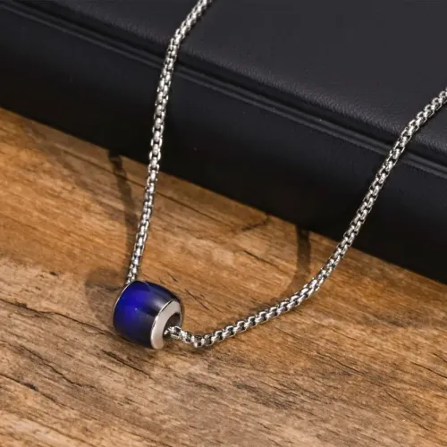 NTM498 Men's Photochromic Bead Pendant Steel Color Stainless Steel Necklace Jewelry