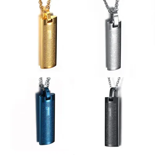 NTM291 Electroplated Stainless Steel Spanish Pendant Long-Lasting Men's Necklace