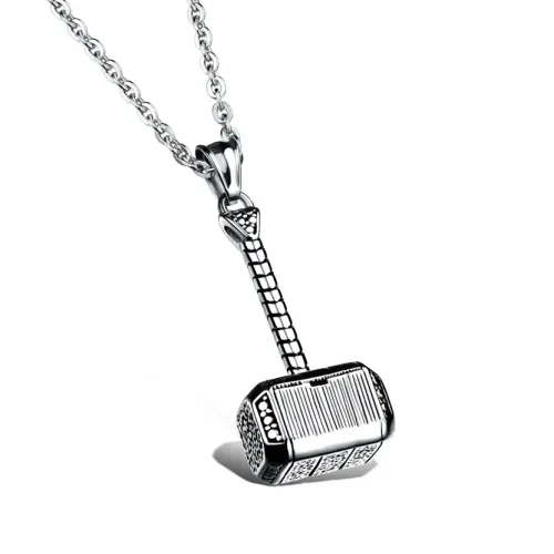 NTM132 Men's Titanium Thor's Hammer Necklace Perfect Gift for Boyfriend