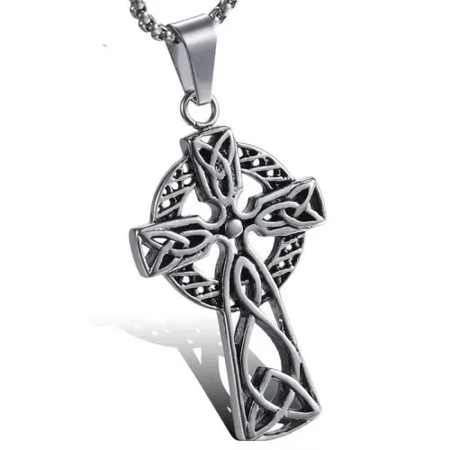 NTM802 Unisex Friends Cross Pendant Titanium Men's Women's Stainless Steel Necklace