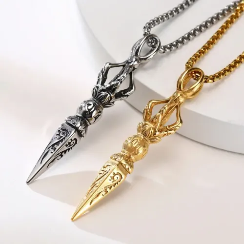 NTM426 Magic Pestle Pendant Sweater Chain In-Stock Titanium Stainless Steel Necklace