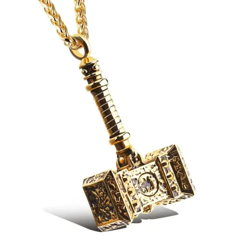 NTM233 Stainless Steel Thor's Hammer Pendant for Men Norse Mythology Jewelry