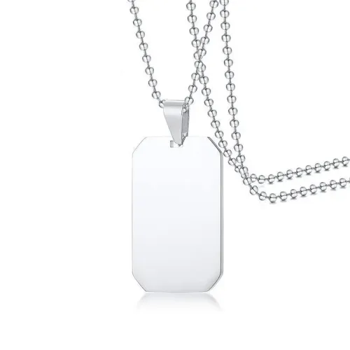 NTM574 Titanium Military Dog Tag Pendant Robust Stainless Steel Jewelry