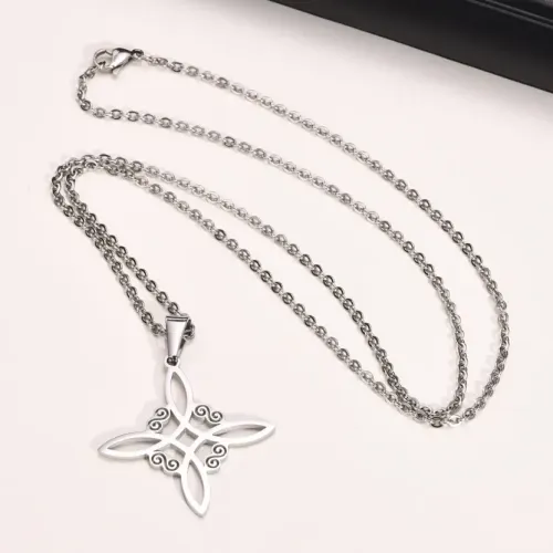 NTM372 Men's Celtic Knot Pendant Stainless Steel Jewelry in Steel Color
