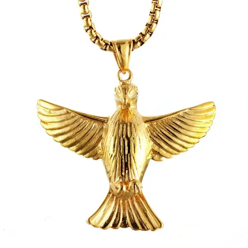 NTM2166 Dove Pendant Necklace for Women Stainless Steel Pigeon Charm Jewelry
