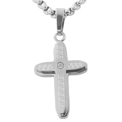 NTM1814 Cross Pendant Necklace Stainless Steel Religious Jewelry Charm