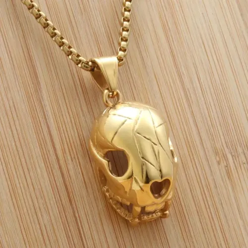 NTM1958 Animal Skull Pendant Punk Stainless Steel Skeleton Head Necklace