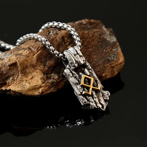 NTM911 Viking Rune Necklace Stainless Steel Men's Pendant Jewelry