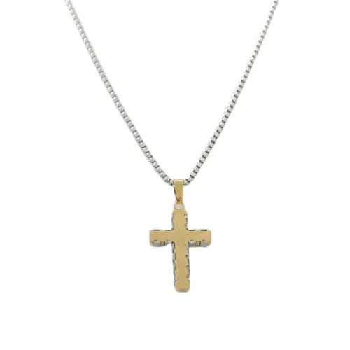 NTM1738 Cross Pendant Necklace Stainless Steel Crucifix Charm