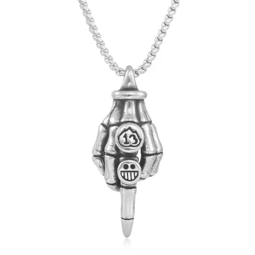 NTM1394 Claw Pendant Punk Stainless Steel Necklace