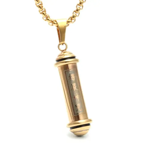 NTM2060 Hollow Pendant Necklace with Stainless Steel Bottle Opener Charm
