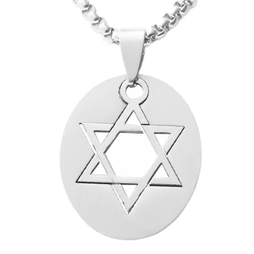 NTM1831 Star of David Pendant Necklace for Women Hollow Stainless Steel Jewelry