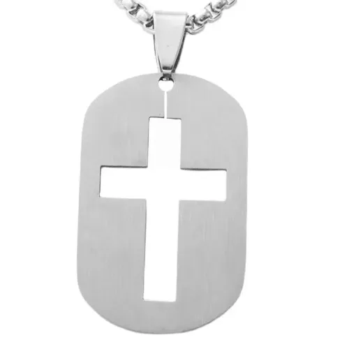 NTM1820 Cross Pendant Necklace Stainless Steel Crucifix Charm