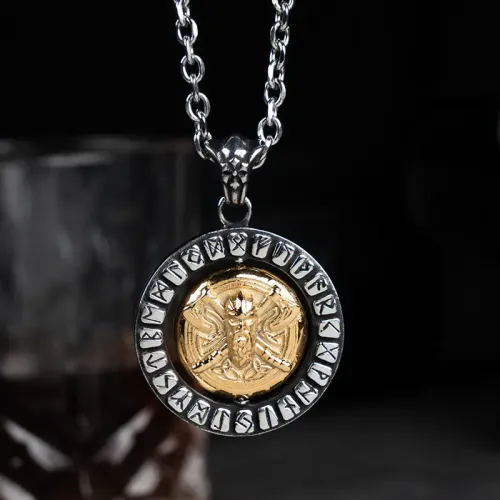 NTM3298 Nordic Viking Thor Hammer Pendant Necklace Stainless Steel Harajuku Style Jewelry