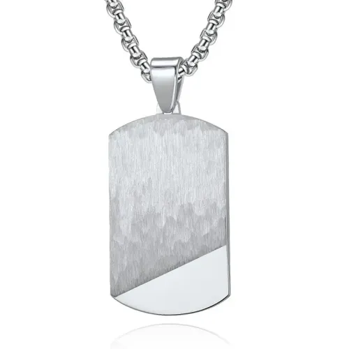 NTM1112 Men's Gold Stainless Steel Necklace with Mirror Finish Faceted Design