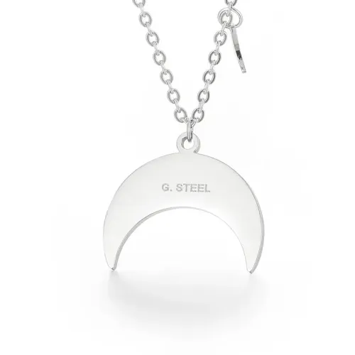 NTM2580 Crescent Moon Stainless Steel Clavicle Necklace for Women Trendy Jewelry Accessory