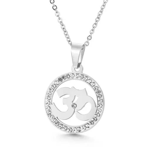 NTM2511 Sweet Clover Heart Turquoise Necklace with Rhinestones Women's Clavicle Chain