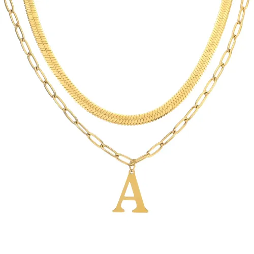 NTM3184 Layered Stainless Steel Chain Necklace for Women Sweater Chain Combo