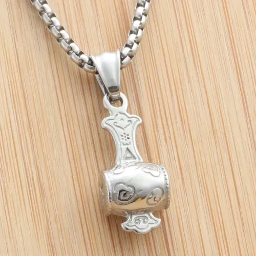 NTM1974 Wealth Hammer Pendant Punk Stainless Steel Thor Hammer Necklace