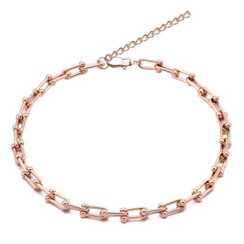 NTM3245 Gold Plated Stainless Steel Lantern Chain Bracelet for Women Versatile as Necklace