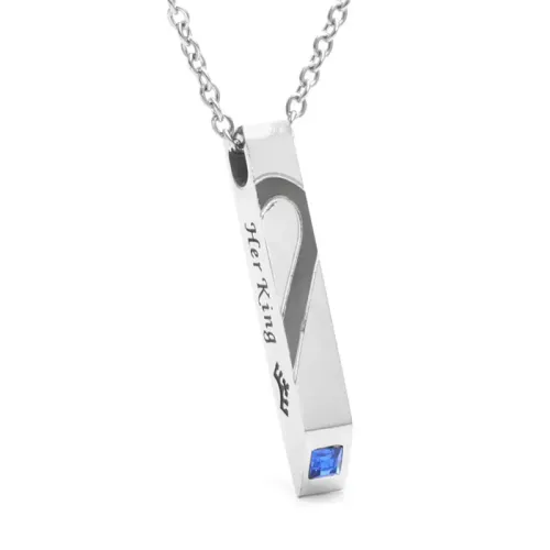 NTM2024 Couple's Love Heart Pendant His Hers Stainless Steel Necklace