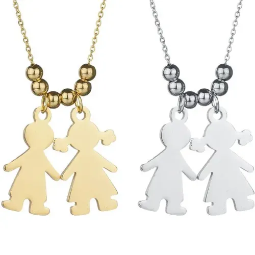 NTM3623 Family Series Stainless Steel Pendant Necklace for Women Boy Girl Charms