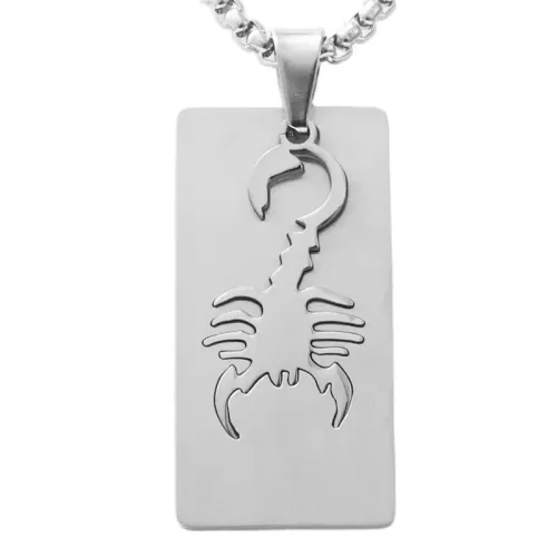 NTM1773 Scorpion Pendant Necklace Stainless Steel Animal Jewelry Charm