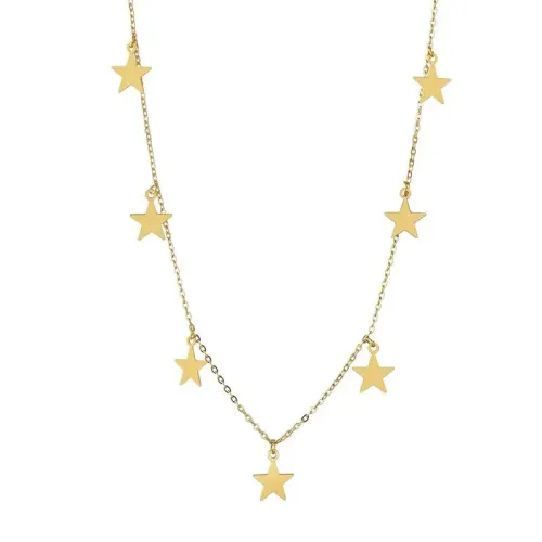 NTM3719 Stainless Steel Star Pendant Necklace for Women Geometric Sweater Clavicle Chain