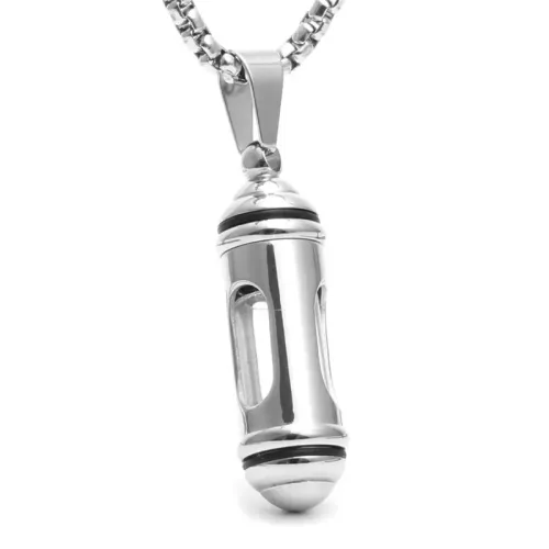 NTM2034 Perfume Bottle Pendant Stainless Steel Christmas Necklace Gift