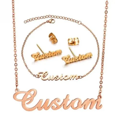 NTM3363 Custom Stainless Steel Name Letter Pendant Necklace for Women DIY Personalized Gift