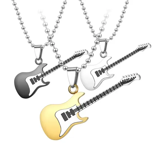 NTM4006 Hot Sale Guitar Pendant Couple Necklaces Trendy Love Charm Jewelry