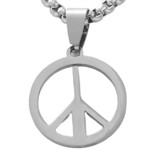 NTM1701 Hollow Circle Pendant Necklace Stainless Steel Round Charm Jewelry