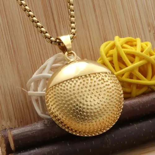 NTM1897 Circle Pendant Punk Cauldron Stainless Steel Necklace