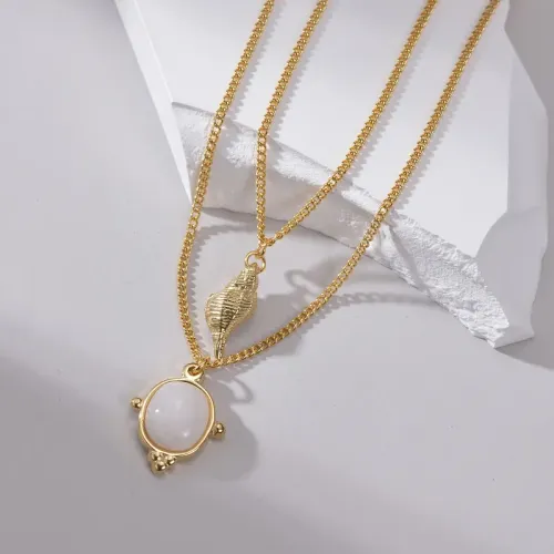 NTM3501 14K Gold Stainless Steel Sea Turtle Layering Necklace for Women Elegant Sweater Chain