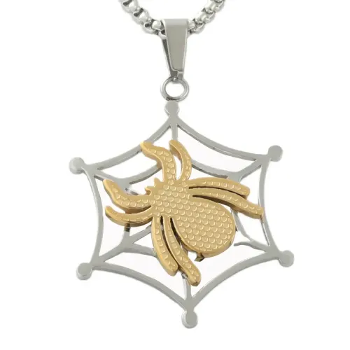 NTM1720 Spider Pendant Necklace Stainless Steel Animal Jewelry Charm